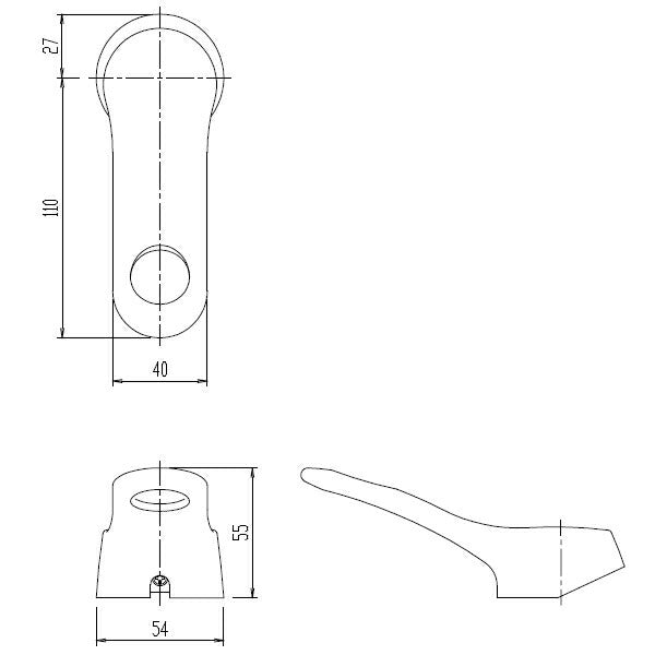 LIXIL（INAX）　シングルレバー操作部　【品番：A-3410】●