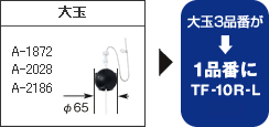 LIXIL（INAX）　取替用フロートゴム玉（大）　【品番：TF-10R-L】●