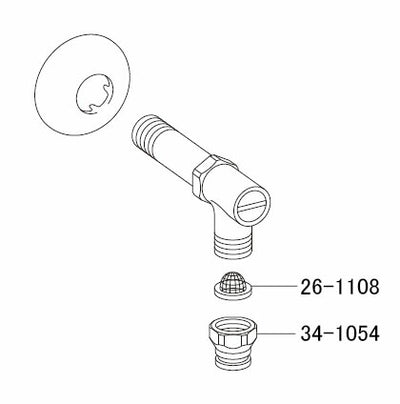 【メール便対応】LIXIL（INAX）　ソケット　【品番：34-1054】