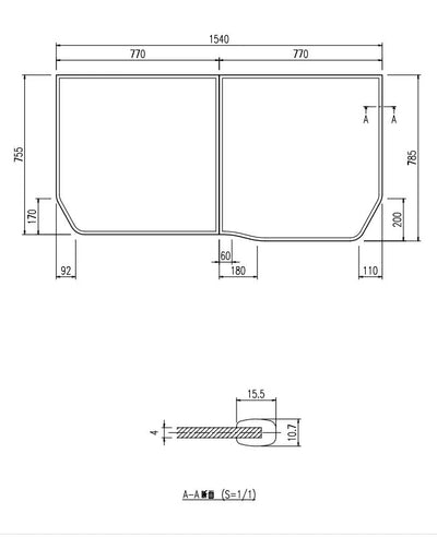 LIXIL（INAX）　組フタ　【品番：YFK-1576B（12）L】