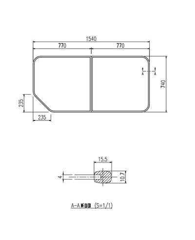 LIXIL（INAX）　組フタ　【品番：YFK-1574B（3）L】