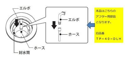 【メール便対応】LIXIL（INAX）　エルボホースセット　【品番：TP-40-DLH-AF】