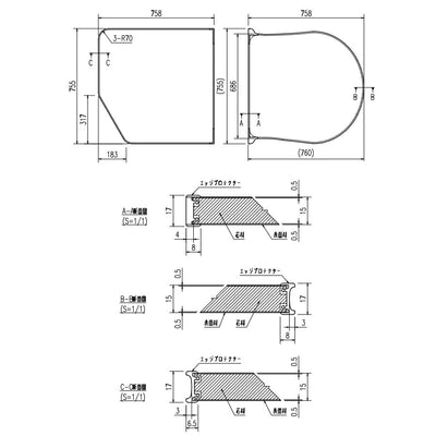 LIXIL（INAX）　薄型保温組フタ 1650ハイバック浴槽用/L勝手用（デッキ水栓有）　ホワイト　【品番：YFK-1576B（14）L-D2】