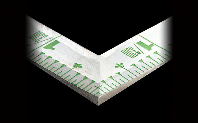 シンワ測定　曲尺角厚 ステン 1尺6寸 裏面角目 蛍光　【品番：11762】●
