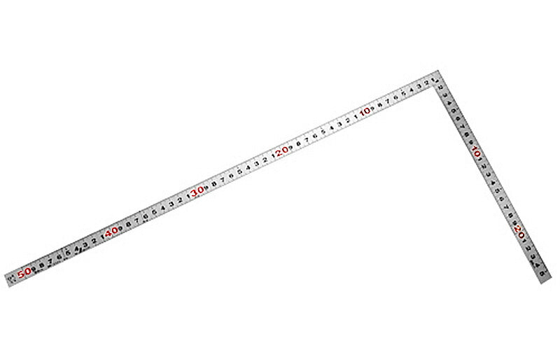 シンワ測定　曲尺平ぴた シルバー 50cm/1尺5寸 併用目盛　【品番：10044】