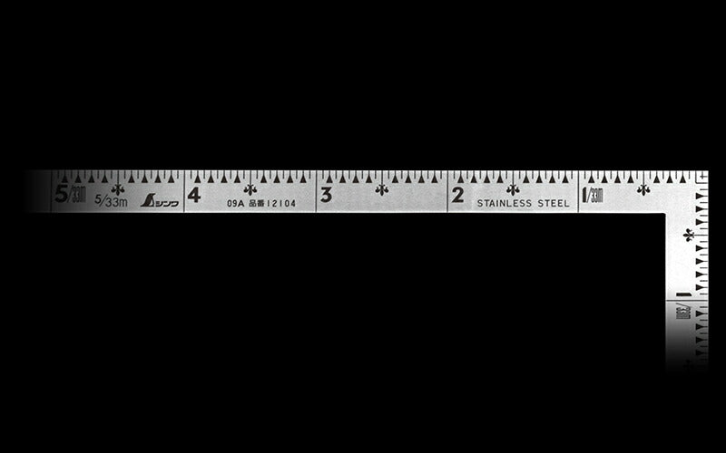 シンワ測定　曲尺小型 五寸法師 ステン 5×2.5寸 表裏同目　【品番：12104】
