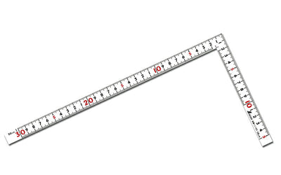 シンワ測定　曲尺同厚 ホワイト 30cm 表裏同目 名作　【品番：11100】