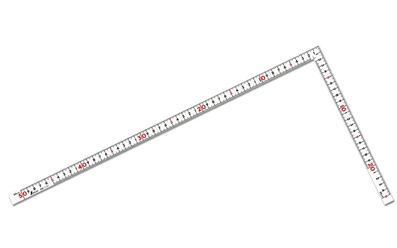 シンワ測定　曲尺同厚 ホワイト 50cm 表裏同目 名作　【品番：11101】