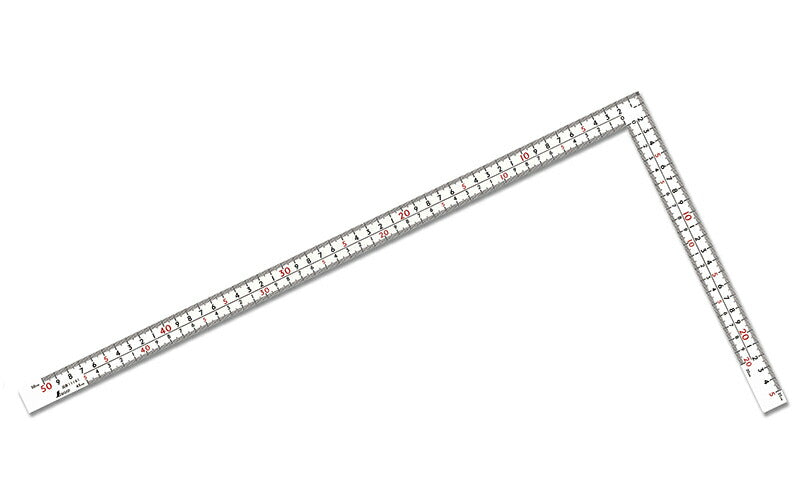 シンワ測定　曲尺厚手広巾 ホワイト 50cm表裏同目 8段目盛　【品番：11161】