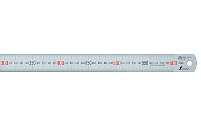 シンワ測定　直尺 ステン 60cm 赤数字入 JIS　【品番：14036】