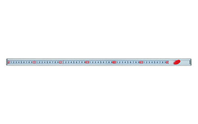 シンワ測定　3倍尺 のび助 両方向式 AB 190cm メートル目盛　【品番：65108】●