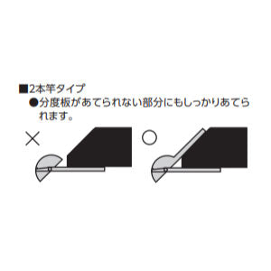 シンワ測定　プロトラクター No.19 シルバー Φ90 竿目盛10cm 2本竿　【品番：62490】