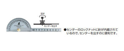 シンワ測定　プロトラクター No.182 シルバーΦ90 竿目盛10cm 針付　【品番：62901】