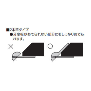シンワ測定　プロトラクター ミニ シルバーΦ40 竿目盛10cm　【品番：62995】