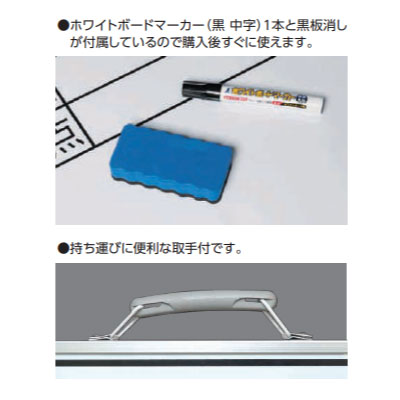 シンワ測定　ホワイトボード CW 45×60cm 「工事名・工種」 横　【品番：77331】