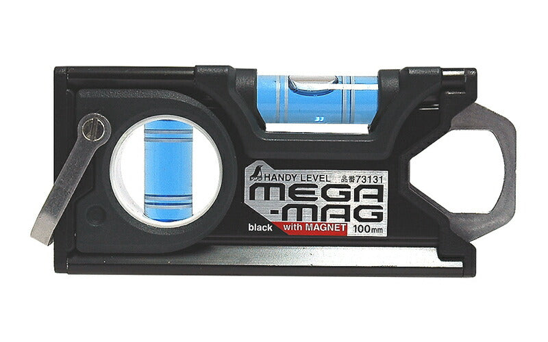 シンワ測定　ハンディレベル MEGA-MAG100mm 黒 マグネット付　【品番：73131】◯