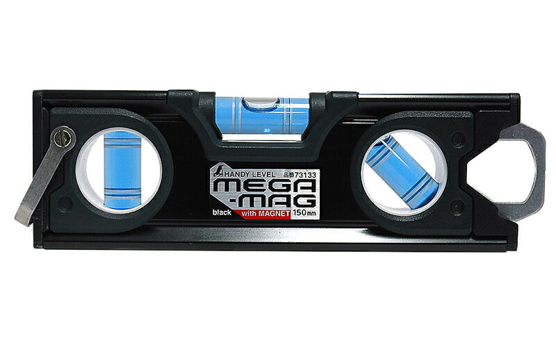 シンワ測定　ハンディレベル MEGA-MAG150mm 黒 マグネット付　【品番：73133】