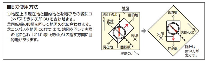 【メール便対応】シンワ測定　方向コンパス E オイル式 オリエンテーリング　【品番：75612】