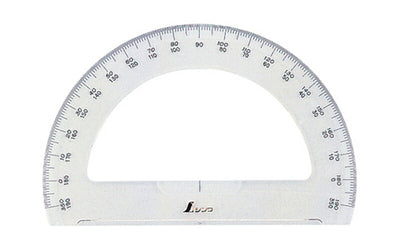 シンワ測定　分度器 アクリル製 180° 15cm 半円　【品番：74918】