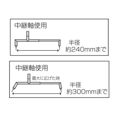 シンワ測定　コンパス B 155mm 製図用　【品番：75396】◯