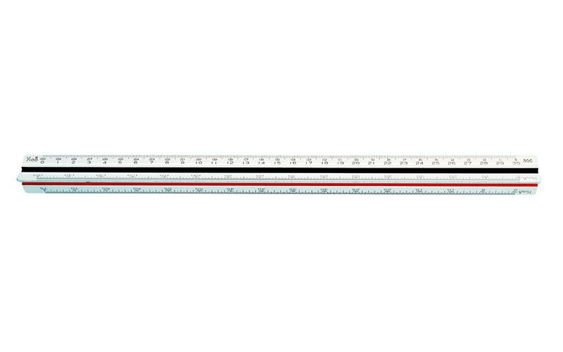 シンワ測定　三角スケール A-30 30cm 土地家屋調査士用 JIS　【品番：74950】