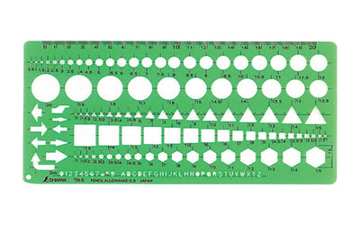 シンワ測定　テンプレート TH-5 一般総合定規（中）　【品番：66025】