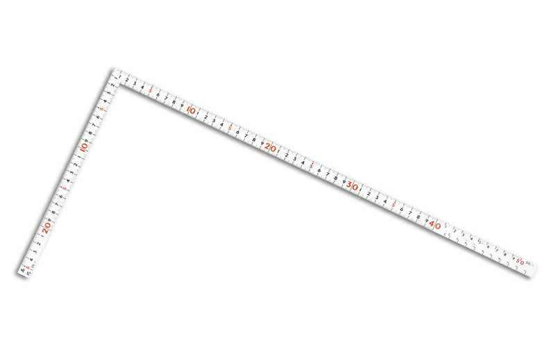 シンワ測定　曲尺同厚 ホワイト 1尺6寸/50cm 併用目盛 名作　【品番：11107】