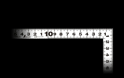 シンワ測定　曲尺平ぴた ホワイト 15cm/5寸 併用目盛　【品番：11177】