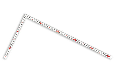 シンワ測定　曲尺平ぴた ホワイト 1尺6寸/50cm 併用目盛　【品番：11184】
