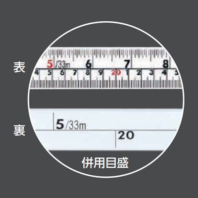 シンワ測定　3倍尺 のび助 一方向式 II A 3尺2寸 併用目盛　【品番：65190】