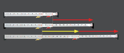 シンワ測定　3倍尺 のび助 一方向式 II AB 6尺6寸 併用目盛　【品番：65191】