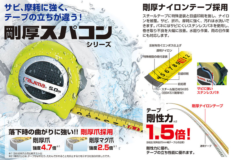 TJMデザイン（TAJIMA）　剛厚セフスパコンマグ爪25（メートル目盛）　【品番：GASFSPM2550】