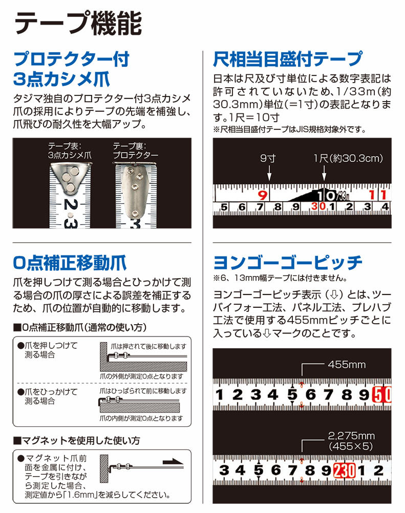 TJMデザイン（TAJIMA）　スパコン19（尺相当目盛付）　【品番：SP1955SB】