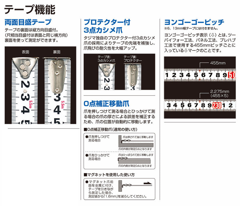 TJMデザイン（TAJIMA）　ステンロック-19（メートル目盛）　【品番：SL19-55BL】
