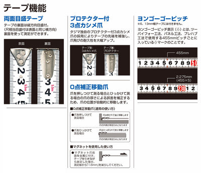 TJMデザイン（TAJIMA）　ステンロック-25（メートル目盛）　【品番：SL25-55BL】