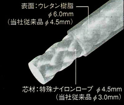 TJMデザイン（TAJIMA）　安全ロープ極太　黒　【品番：AW-AZRGBK】