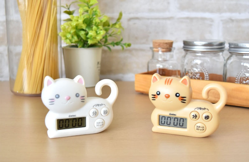 【メール便対応】ドリテック　ねこタイマー　ホワイト　【品番：T-568WT】