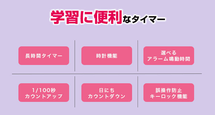 ドリテック　ラーニングタイマー　ピンク　【品番：T-587PK2】◯