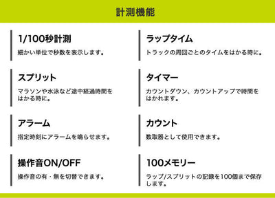 【メール便対応】ドリテック　ストップウォッチ「スピール S」　ホワイト　【品番：SW-121WT】