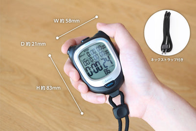 ドリテック　ストップウォッチ スピールW　ブラック　【品番：SW-122BK】○