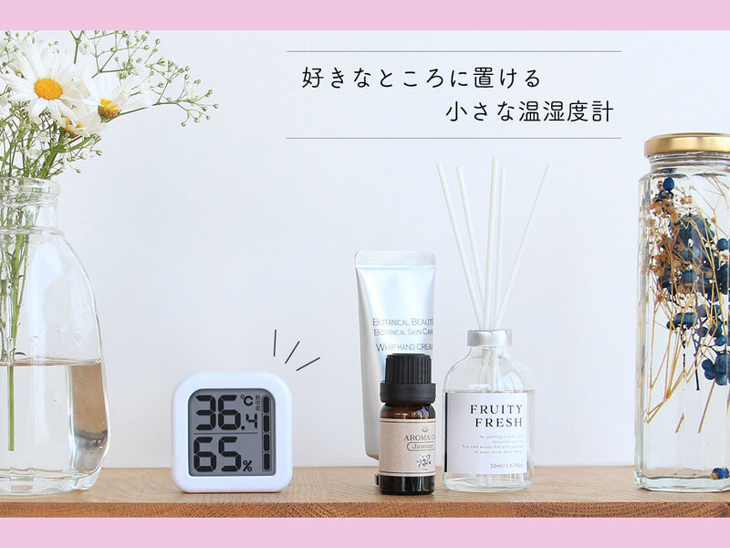 【メール便対応】ドリテック　デジタル温湿度計「モルモ」　ホワイト　【品番：O-405WT】