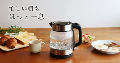 ドリテック　ガラスケトル「エルダー」1.0L　ブラック　【品番：PO-161BK】●