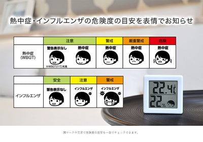 ドリテック　小さいデジタル温湿度計　ホワイト　【品番：O-420WT】