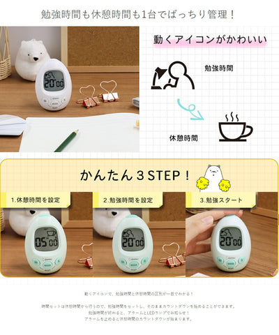 ドリテック　Study egg「スタディエッグ」　ホワイト　【品番：T-601WT】