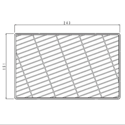 パナソニック　床排水口カバー（ダークグレー単色・R勝手用・長さ243mm）裏面刻印なし　【品番：RLXGVA5042】