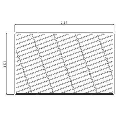 パナソニック　床排水口カバー（シャルトグレー単色・R勝手用・長さ243mm）裏面刻印なし　【品番：RLXGVA5040】