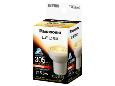 パナソニック　LED電球 5.5W（電球色相当） E11口金　【品番：LDR6LWE11】