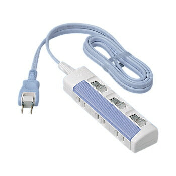 パナソニック　ザ・タップ スイッチシリーズ（3コ口）（スナップキャップ・1mコード付）（ブルー）　【品番：WHS2613DKP】