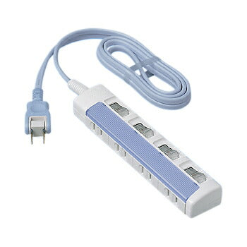 パナソニック　ザ・タップ スイッチシリーズ（4コ口）（スナップキャップ・2mコード付）（ブルー）　【品番：WHS2624DKP】