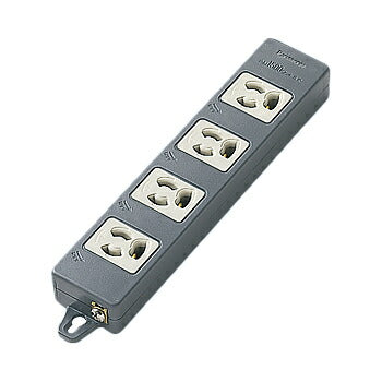 パナソニック　OAタップ（接地15A抜け止め形）（4コ口・ブラック）（マグネット付）・適用コード3心ビニル キャブタイヤ丸形コード（VCTF）2.0m平方メートル　【品番：WCH2404B】